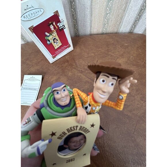 Hallmark Keepsake Ornament 2003 Toy Story Buzz Lightyear & Woody Our Best Buddy - Picture 11 of 16